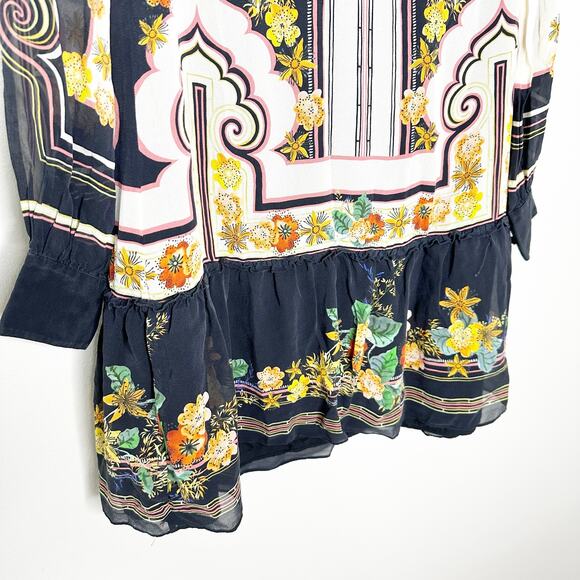 Saloni Womens Joy B Mini Dress Pavilion Garden Print High Neck Multicolor Size 2 - Picture 5 of 10